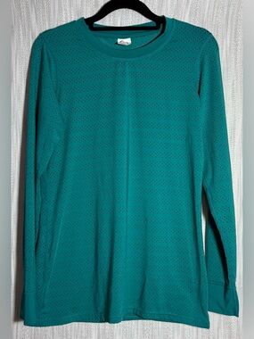 ZYIA Teal Long-Sleeve Crew Top